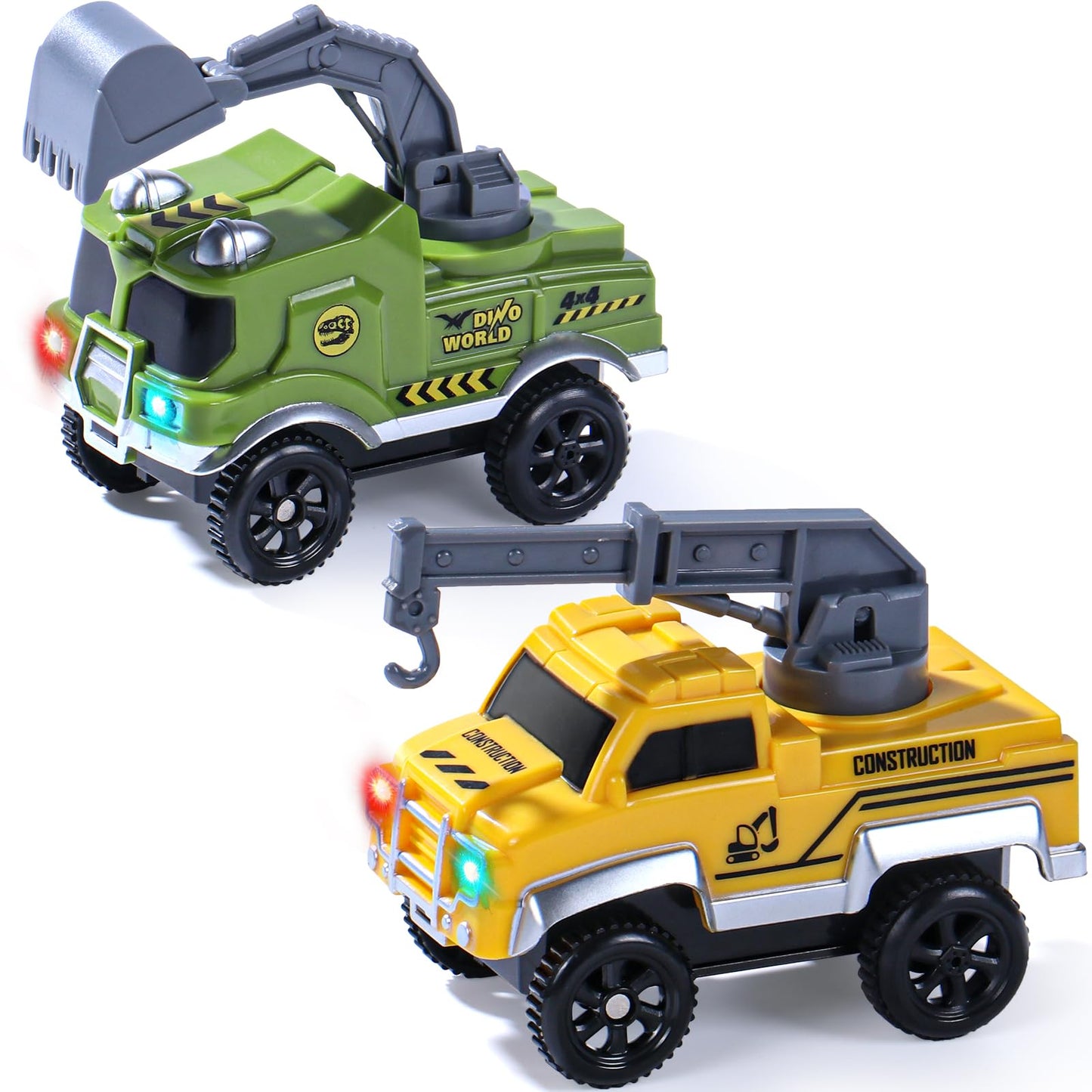 Magic Tracks Cars Only Replacement, Flexible Car Track Race Cars for Kids Race Track Glow in The Dark, Led Light Magic Race Cars