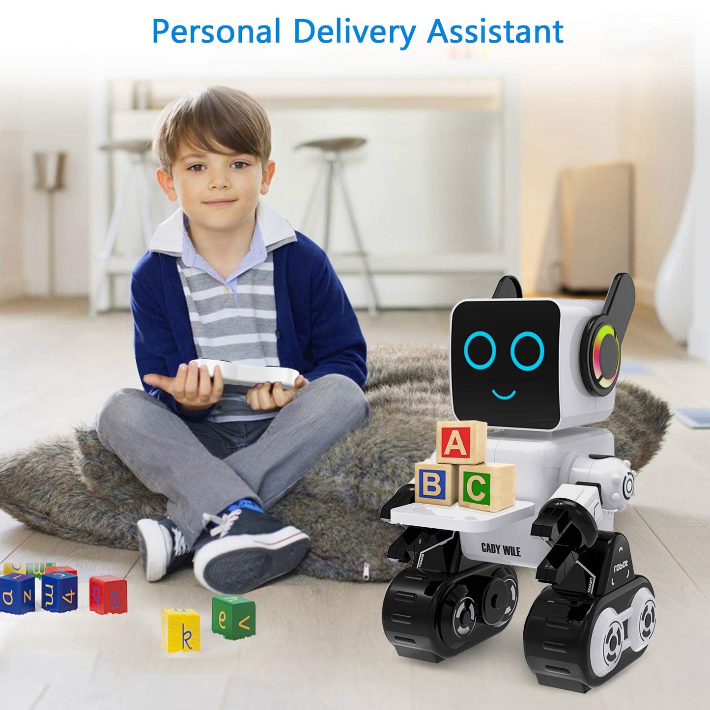 okk Robot Toys for Kids, Programmable Remote Control Robot, Interactive Toys with Coin Piggy Bank, Smart Educational Robot with