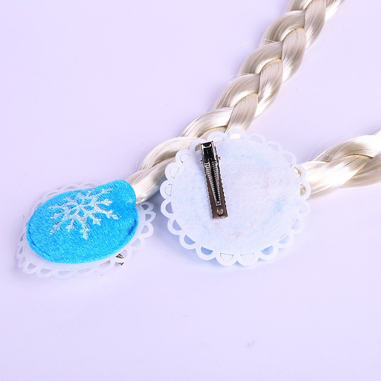 Princess Dress Up Party Accessories Set With Gloves,Crown,Snow Wand And Wigs For Women Blue (4Pcs)