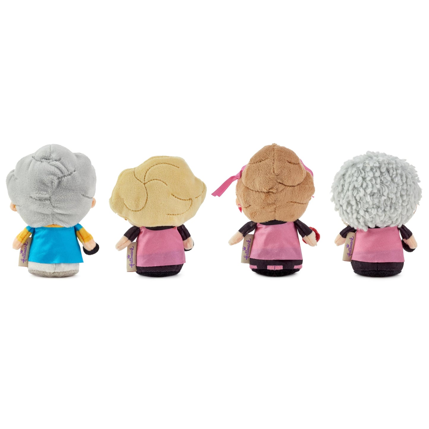 Hallmark Itty Bitty The Golden Girls Plush Toys (Bowling Team) Set Of 4, 4'' Mini Stuffed Animals, Golden Girls Gifts For Women