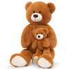 Muiteiur Giant 40' Teddy Bear - Cute Brown Stuffed Mom & Baby Bear Plush Toy - Great For Kids, Baby Showers, Christmas, Valentine'S Day Parties