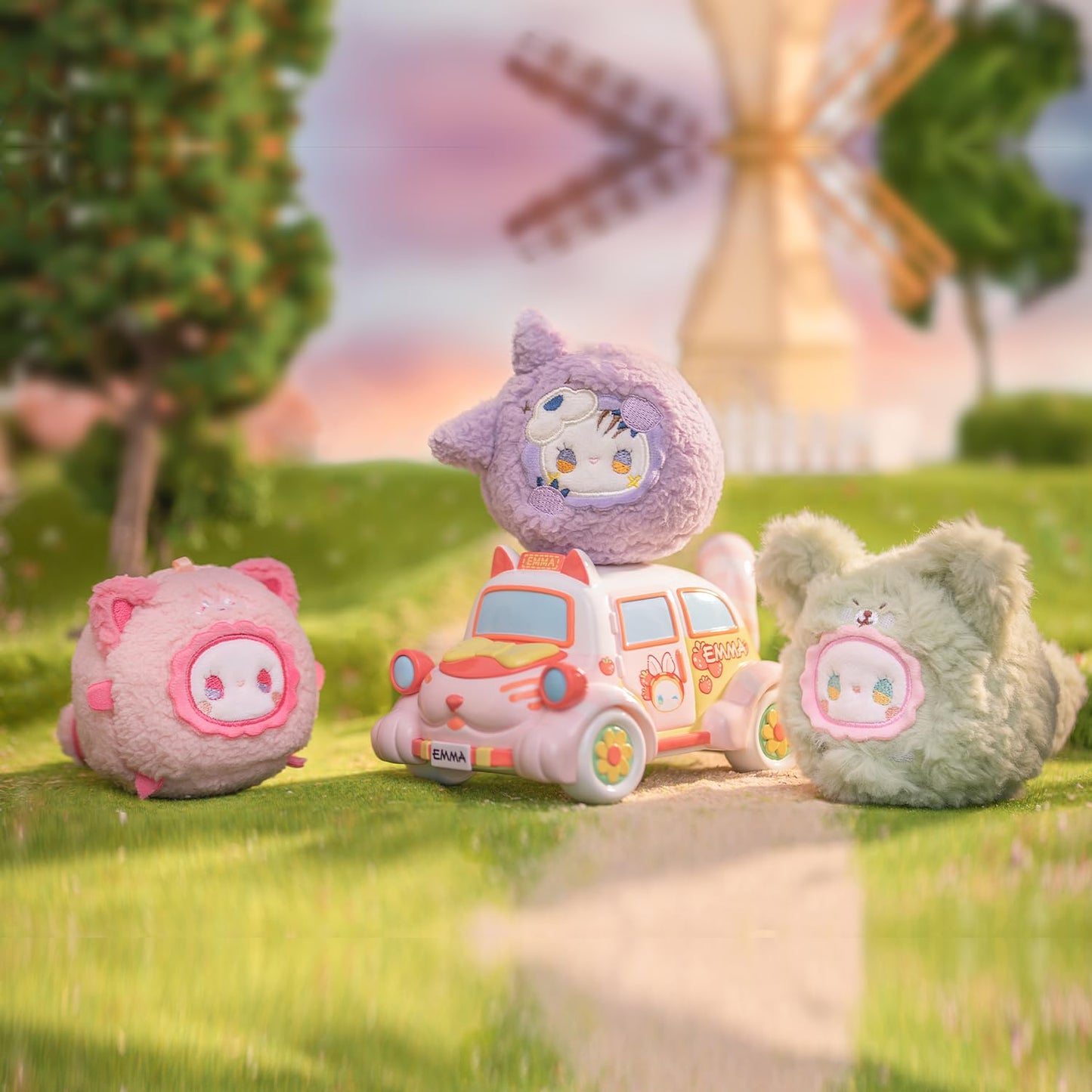 Lucky Emma Rua Rua Zoo Tuan Tuan Series Blind Box 6Pcs Blind Bag Collection Toys Desktop Cute Blind Box Figures For Birthday Gif