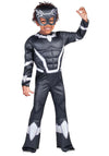 Marvel Black Panther Official Toddler Halloween Costume - enhanced Quality Padded Jumpsuit and Fabric Mask (3T-4T)