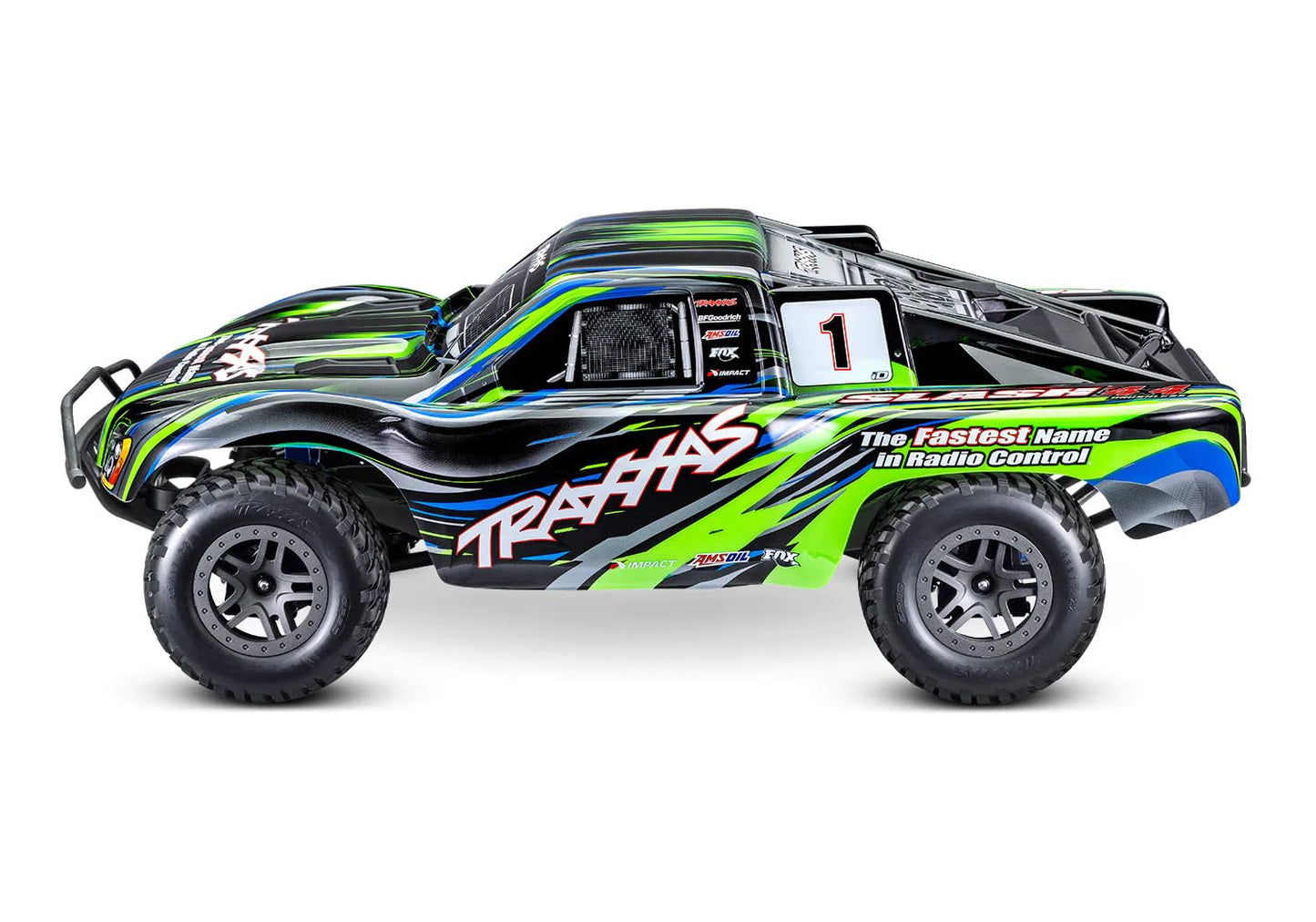 Traxxas TRA68154-4-GRN Slash 4X4 Brushless: 1/10 Scale 4WD Short Course Truck, Green