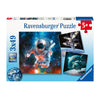 Ravensburger - Puzzle Space Adventures, Astronaut, Space Rockets, Children'S Puzzle, 3 Puzzles Of 49 Pieces, Puzzle For Children +5 Years, Puzzle Size 21X21Cm, 12000860