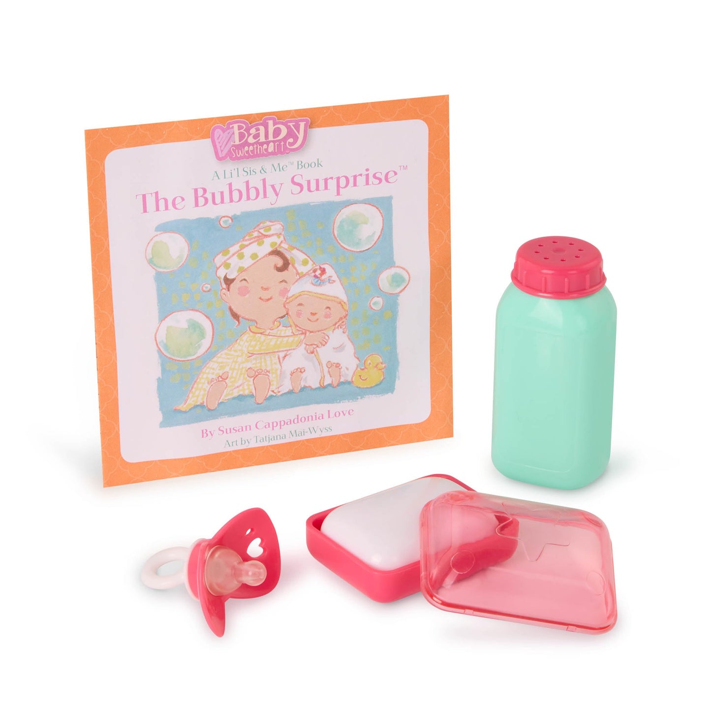 Baby Sweetheart By Battat Bath Time 12-Inch Soft-Body Newborn Baby Doll With Easy-To-Read Story Book And Baby Doll Accessories