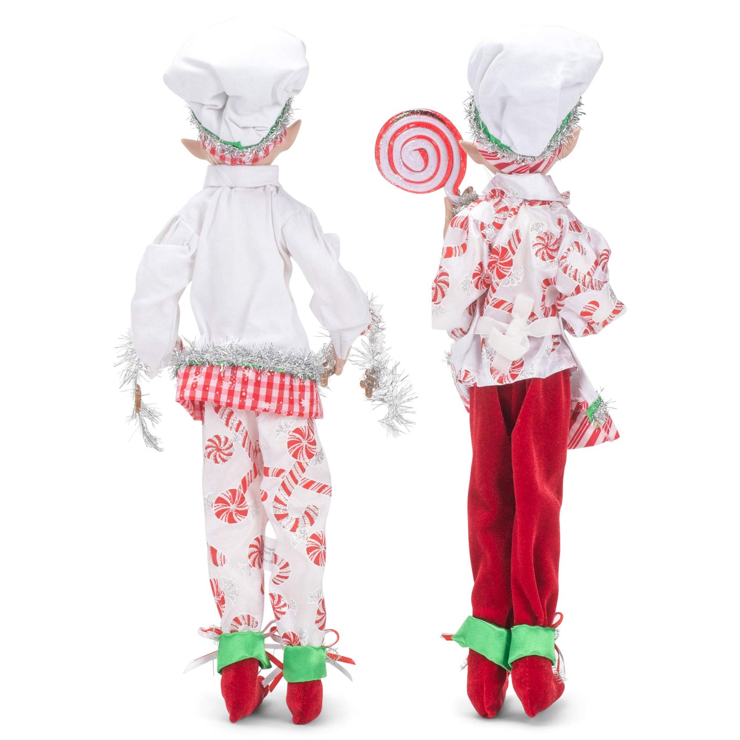 Raz Imports Kringle Candy Co. 16' Posable Elf Asst Of 2 (White/Red)