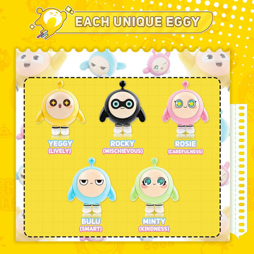 A Alpha Eggy Party Toys, Minty Action Figures Transformer Toys, 2-In-1 Eggy Wobbler Toys To All Ages, Cute Tumbler Toys For Kids