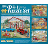 Bits And Pieces - 4-In-1 Multi-Pack - 1000 Piece Jigsaw Puzzles For Adults-Each Measures 20' X 27' (51Cm X 69Cm)-Friendly Folk By Artist Kay Lamb Shannon