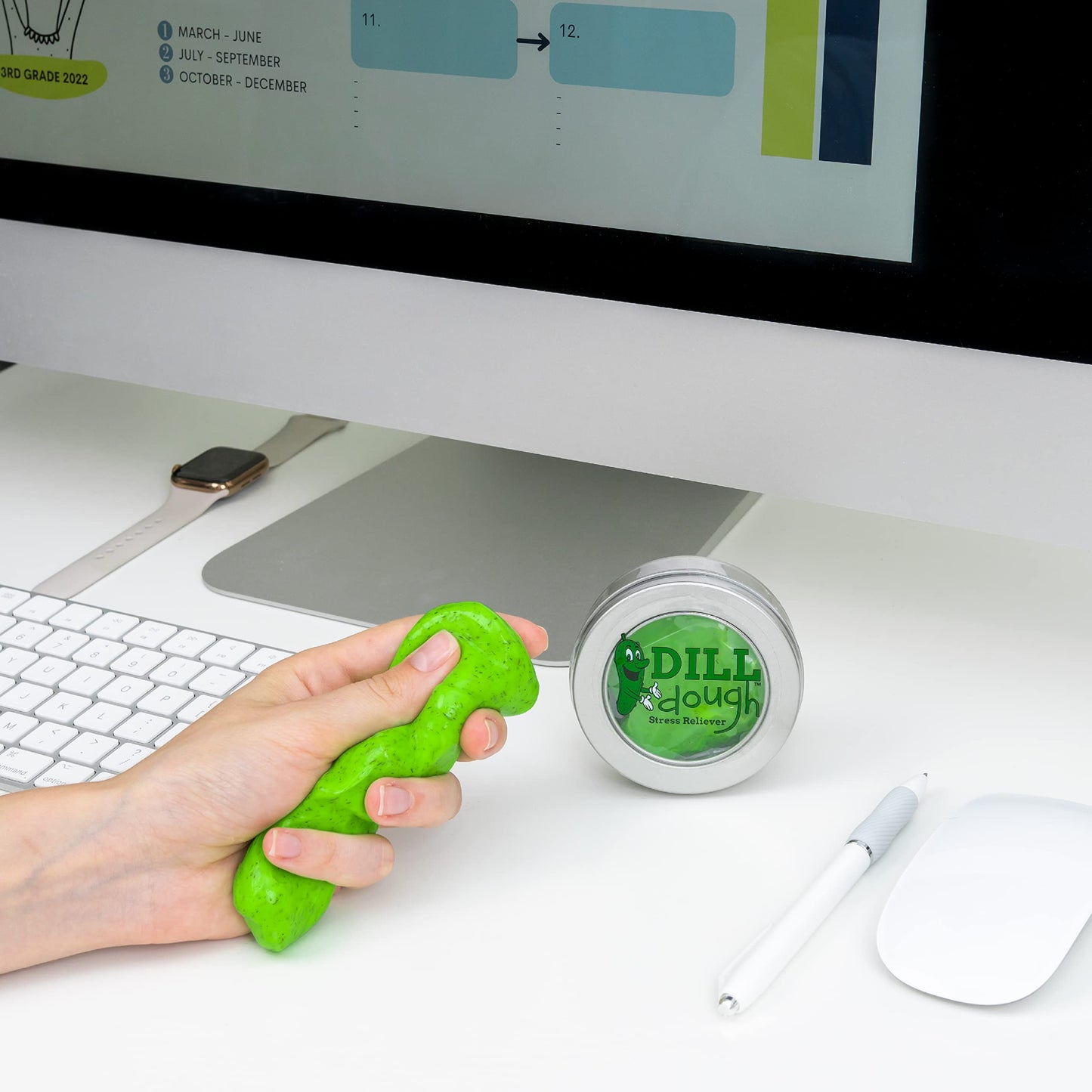 Dill Scented Stress Putty - Funny Pickle Gifts And Stocking Stuffers For Adults
