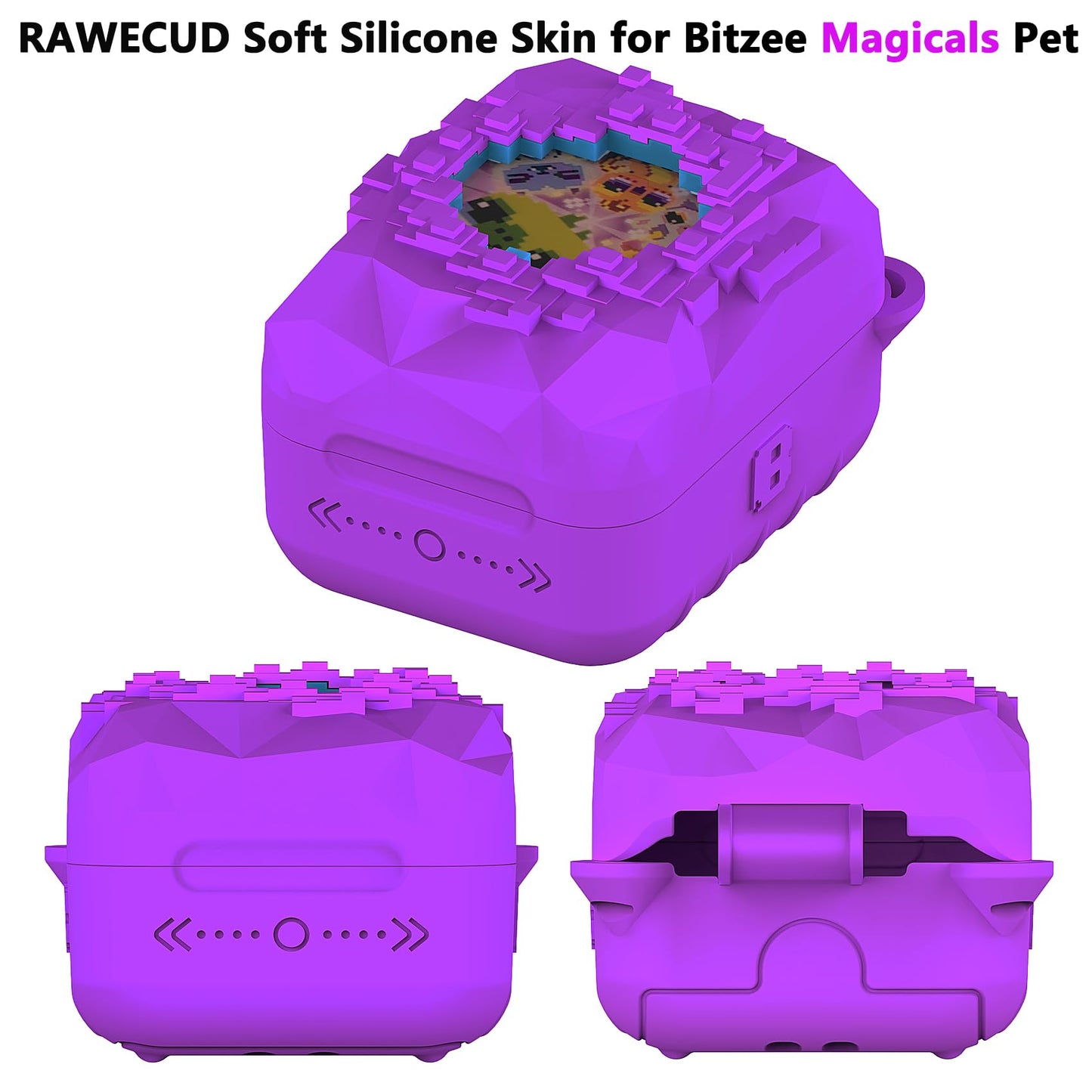 Silicone Case For Bitzee Magicals Interactive Toy Digital Pet, Protective Skin Cover For Bitzee Magicals Virtual Electronic Digital Pet And Case Accessories (Case For Bitzee Magicals) (Purple)
