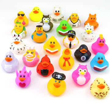 Fudragtn 24 Pcs Rubber Ducks For Jeep Ducking, 2.75 Inch Assorted Floater Jeep Ducks For Ducking For Kids, Baby Rubber Ducks In