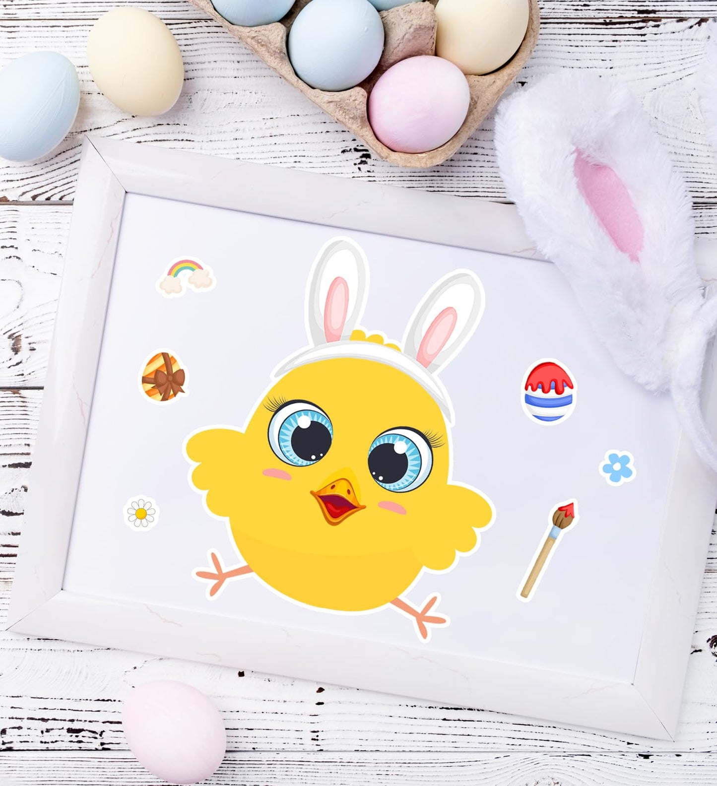 Easter Stickers - Diy Happy Easter Egg Bunny Sticker For Kids, Easter Crafts Stickers Kids Game Toys Gift Party Favor Supplies(2