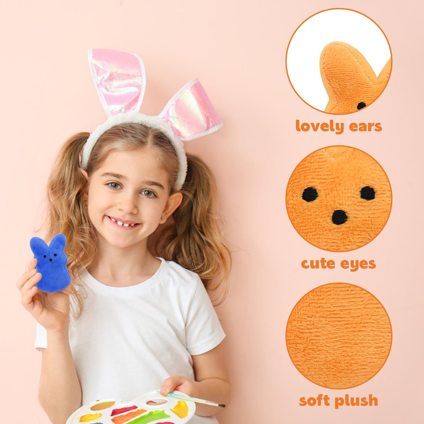 Rlxgcz 12 Pcs Easter Bunny Plush Toy Bunny Stuffed Animal Decorations Basket Stuffers Gift Cute Bunny Doll Bulk Toys Easter Part