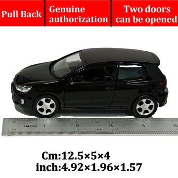 ERBADIHAGO Model Car Volkswagen Golf GTI Toy Car 1/36 Model Cars Metal Collect Car with Pull Back Toy Cars for Boys Children(Bla