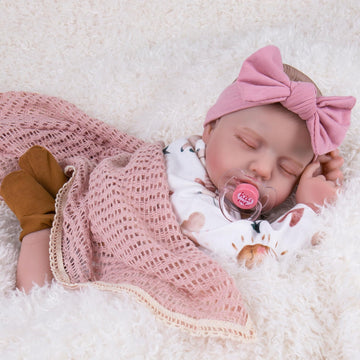 Aori Lifelike Reborn Baby Dolls Real Life Realistic Baby Dolls 20 '' Sleeping Newborn Baby Girl With Rainbow Doll Clothes For Gi