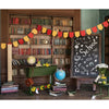 School Pictures Backdrop 10x8ft Fabric Back to School Photos Library Bookshelf Backdrop Teacher Pictures Background Kids Graduat