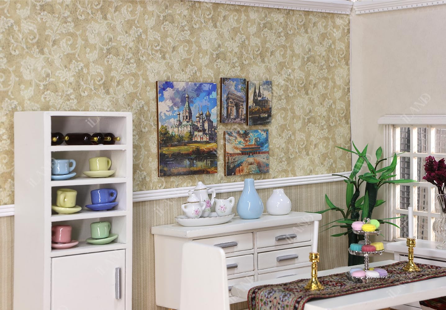 Iland Originality Dollhouse Wallpaper 39 * 15.7 Inch, Dollhouse Accessories On 1:12 Scale Or 1:6 Scale (Flourish)