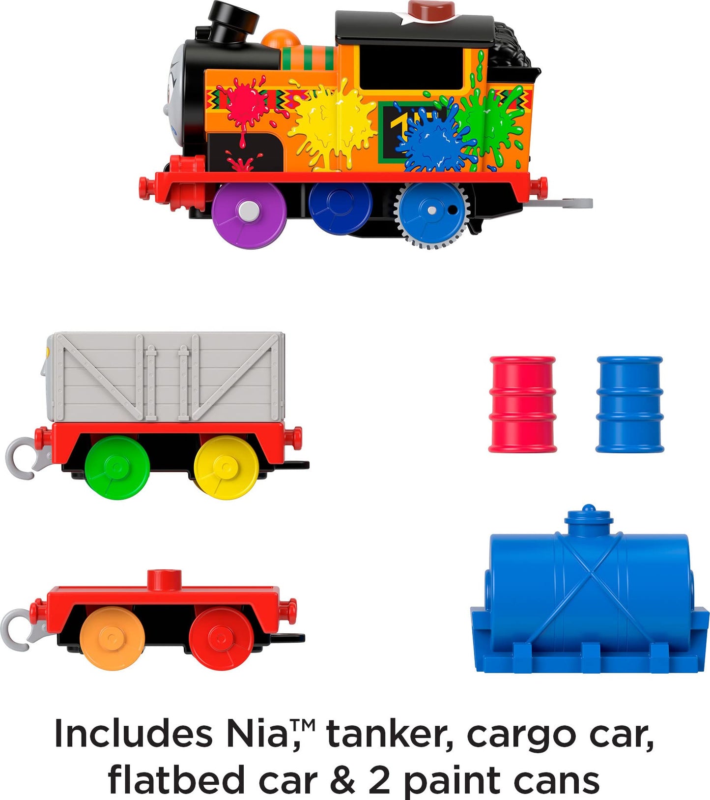 Thomas & Friends Motorized Toy Train Talking Nia Battery-Powered Engine With Character Phrases & Sounds For Ages 3+ Years