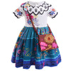 Szytypyl Baby Girls Mirabel Costume Printed Summer Dress For Toddlers Birthday Party 1-7Years