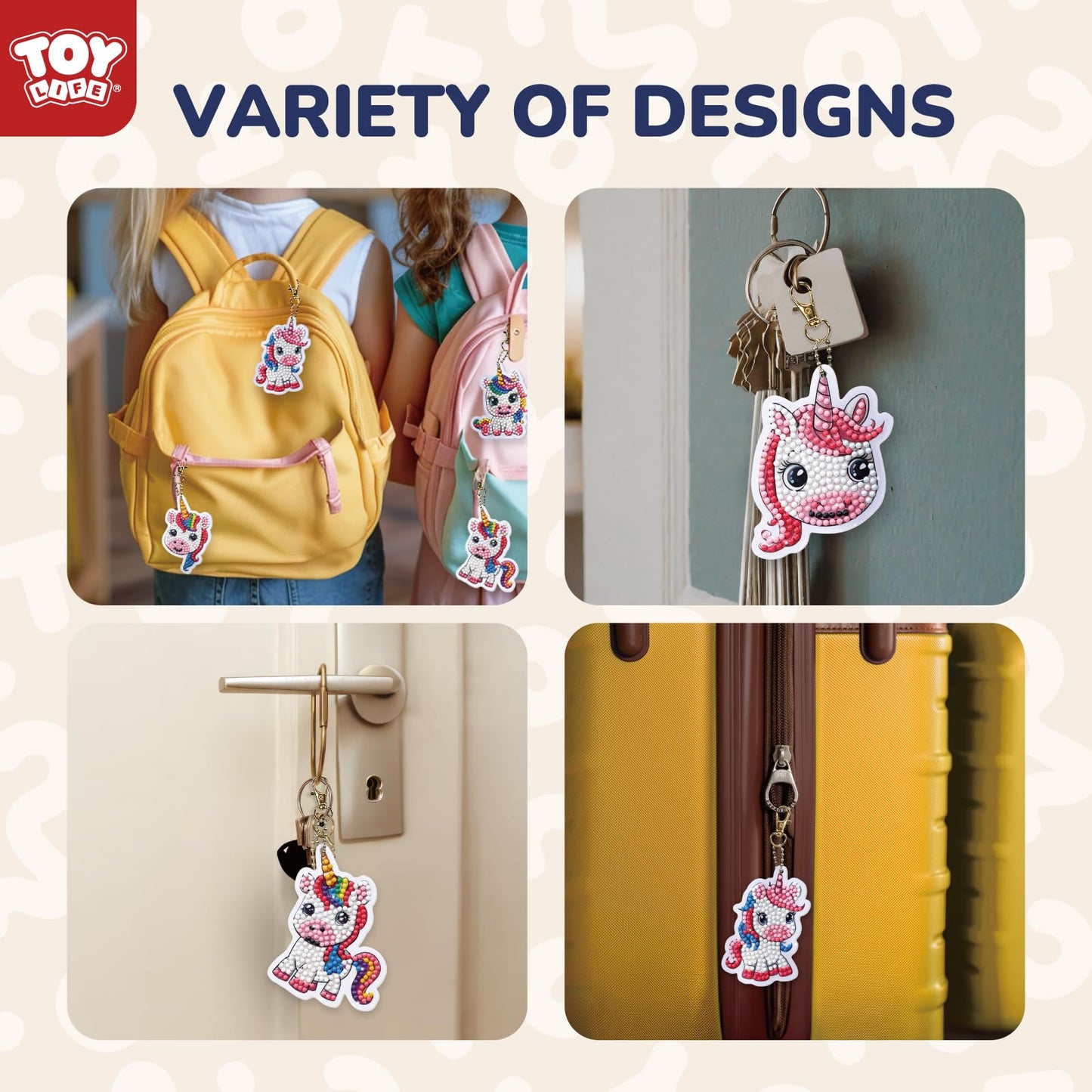 TOY Life Diamond Art Kits for Kids Gem Art Diamond Art for Kids, Unicorn Diamond Painting Kits for Kids 4-8, Gem Art Kits for Ki