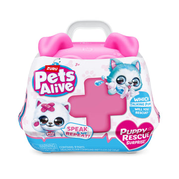 Pets Alive Puppy Rescue Plush Toy - Ultra Soft Interactive Yorkshire - Series 3, Model 9540B, Cotton Material, Surprise Inside