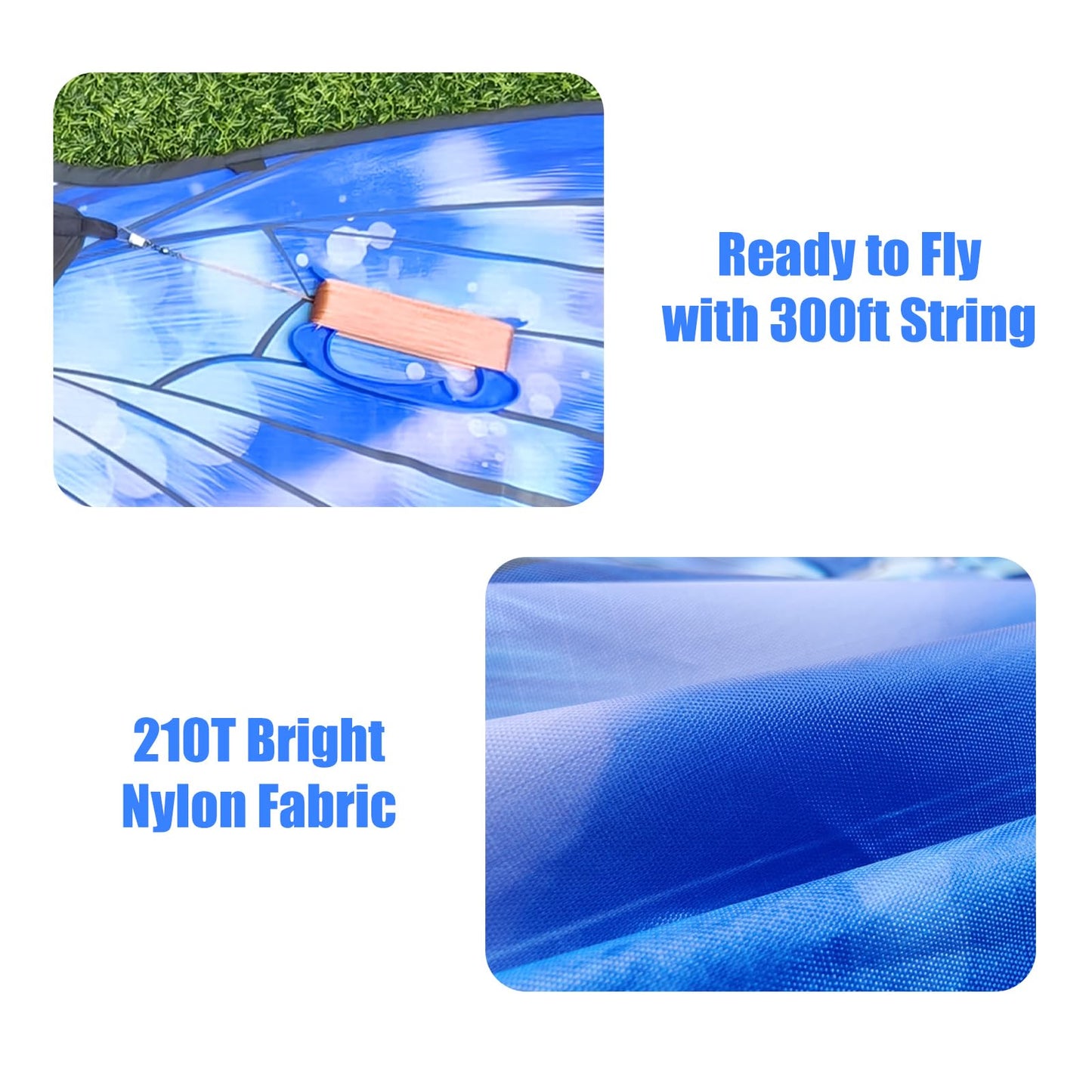 Mint'S Colorful Life Butterfly Kite For Kids & Adults, Easy To Fly Kites For Beach, Large Single Line Kite With Long Tail &300Ft