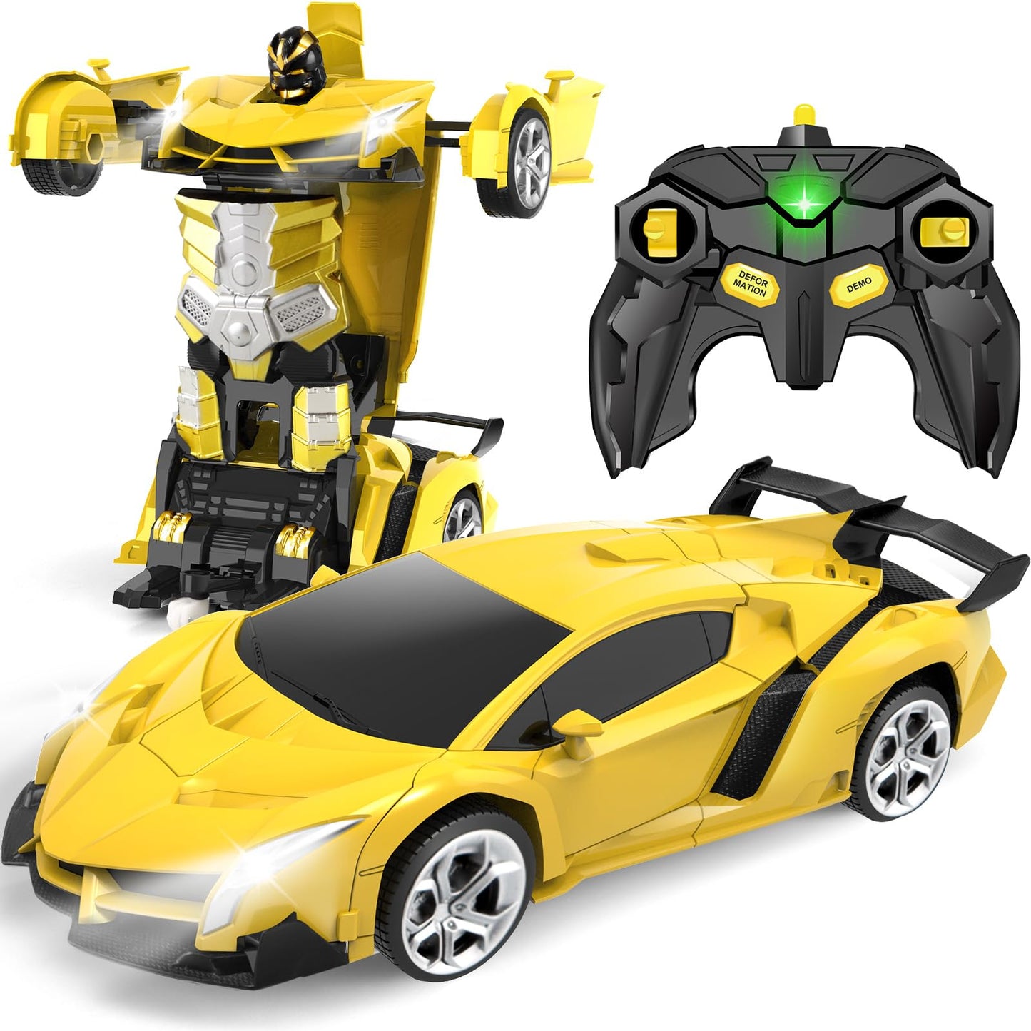 Yotoy Remote Control Car Toys - Transform Rc Cars For Kids, One Button Transformation, 360 Degree Rotating Drifting, 2.4Ghz & 1: