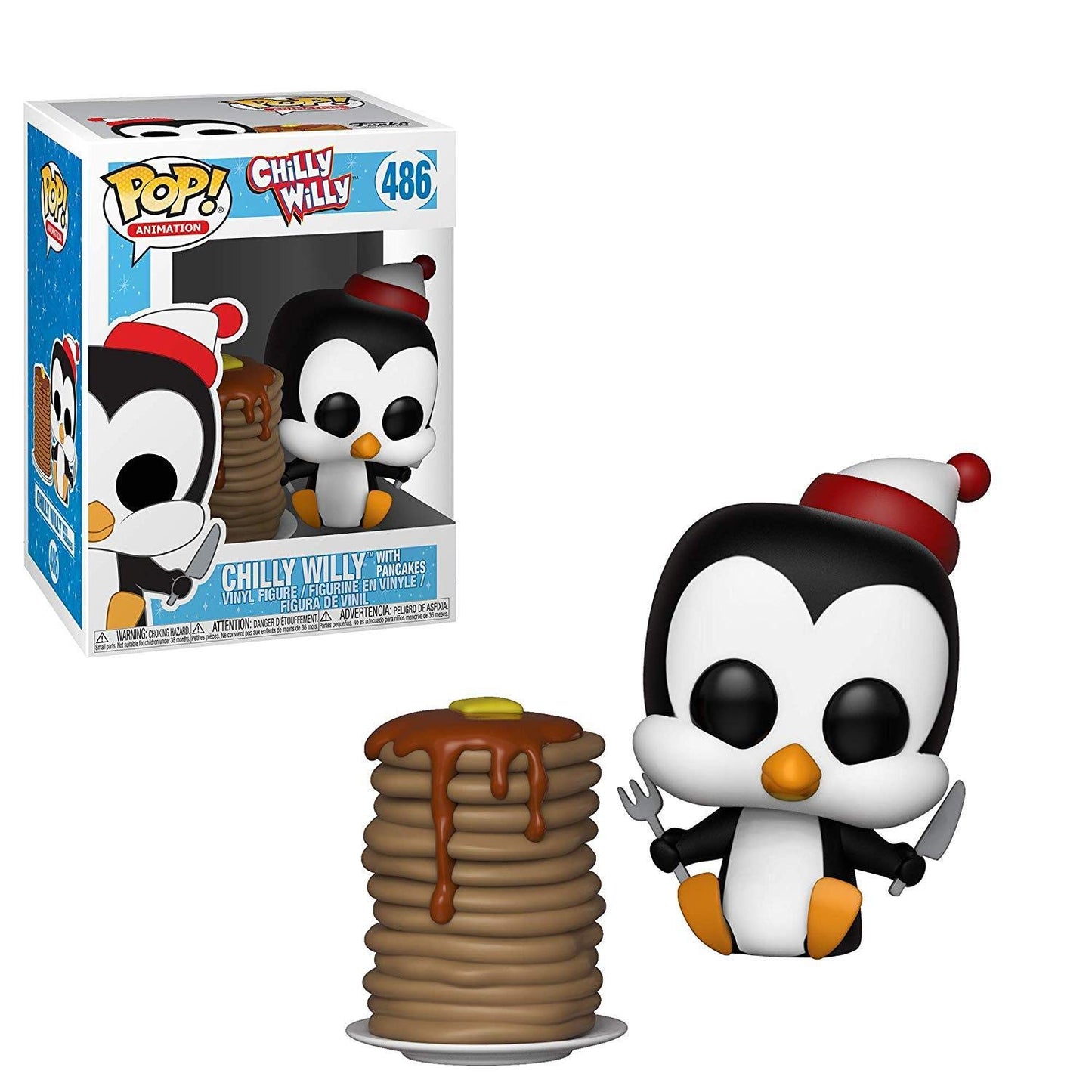 Funko Pop Animation: Chilly Willy - Chilly Willy W/Pancakes Collectible Figure, Multicolor