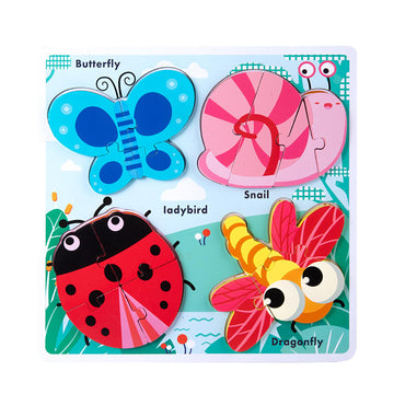 Wooden Educational Puzzles For Toddlers 2-4,Toddler Montessori Puzzle Ages 1-3, Learning Toys For 2 3 Years Old, Wood Gifts For Preschool Kids Boys Girls