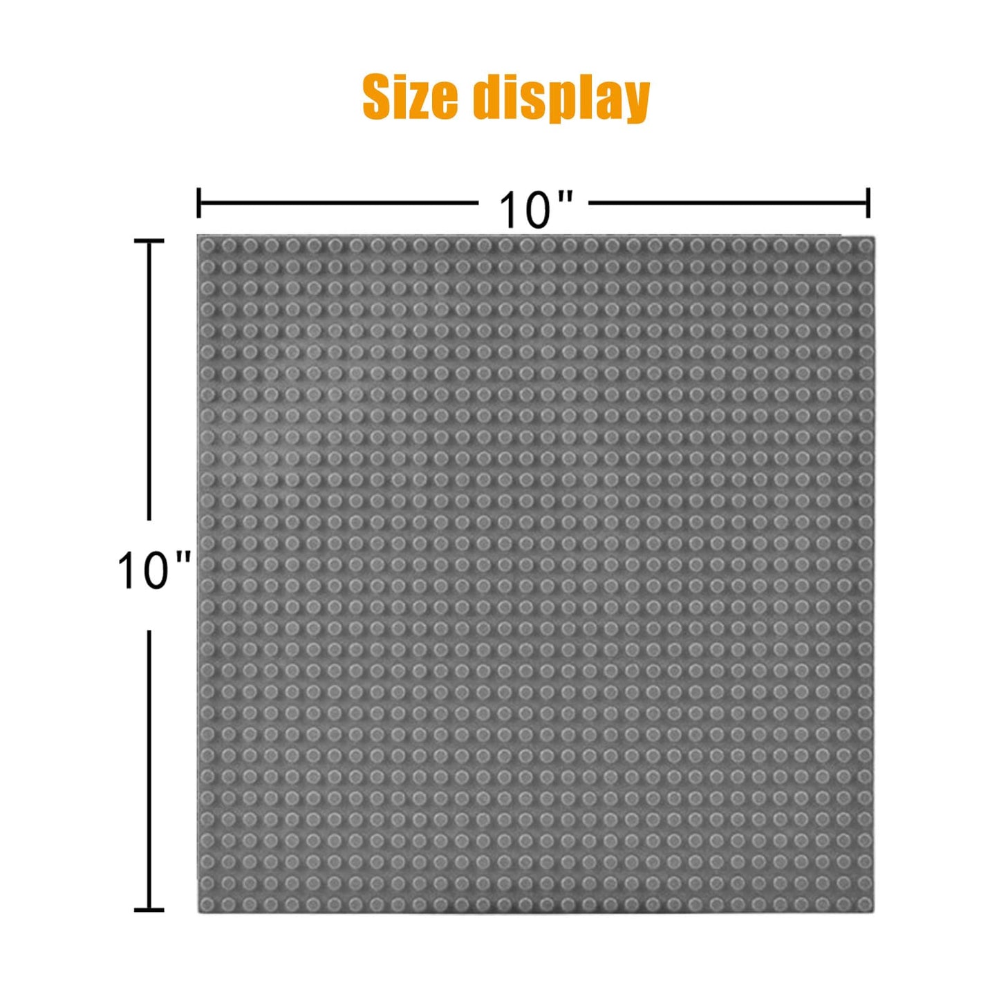 8 Pack Peel And Stick Baseplates, Stickers Baseplates, Compatible With All Major Brands - 10 Inch X 10 Inch (8 Gray)