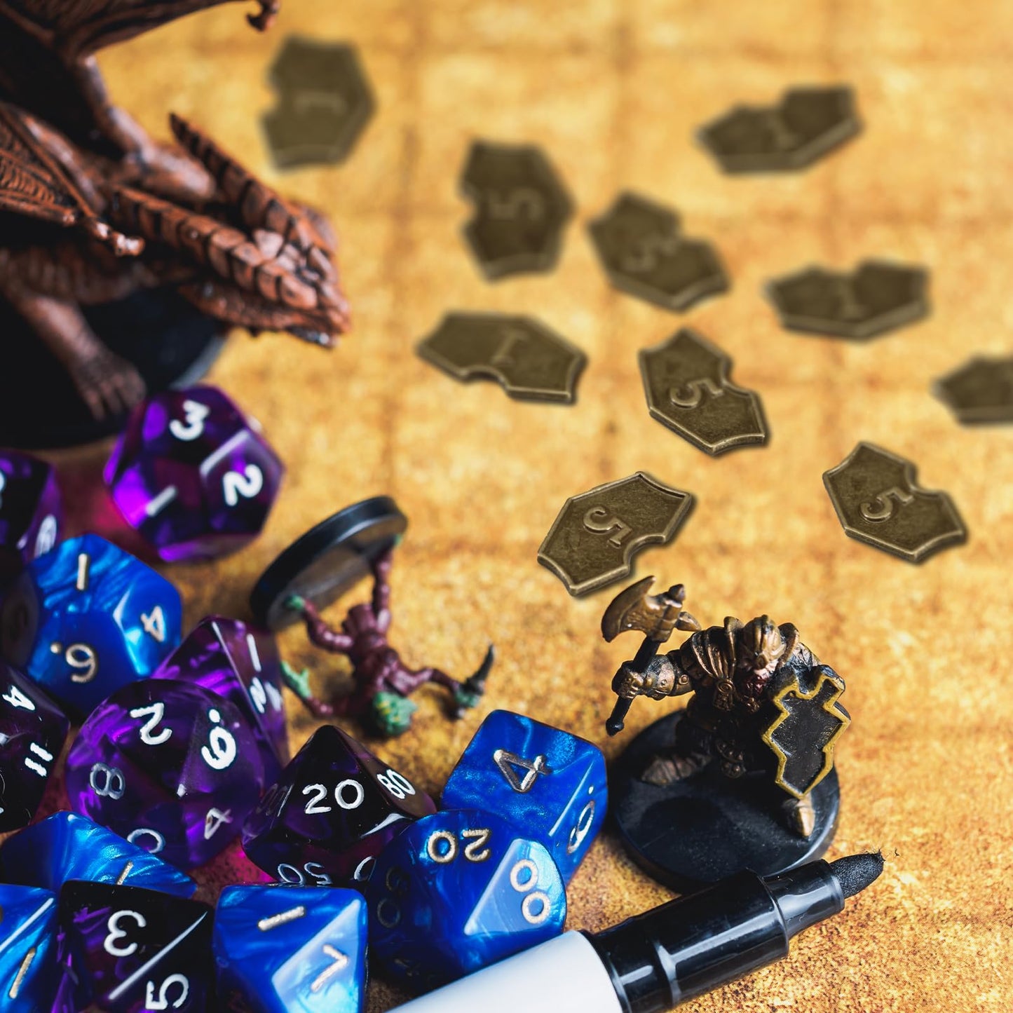50 Pieces Magic Gathering Counters Tokens Antique Gold Metal Tokens Creature Stats Or Loyalty Counters Double Sided Compatible W