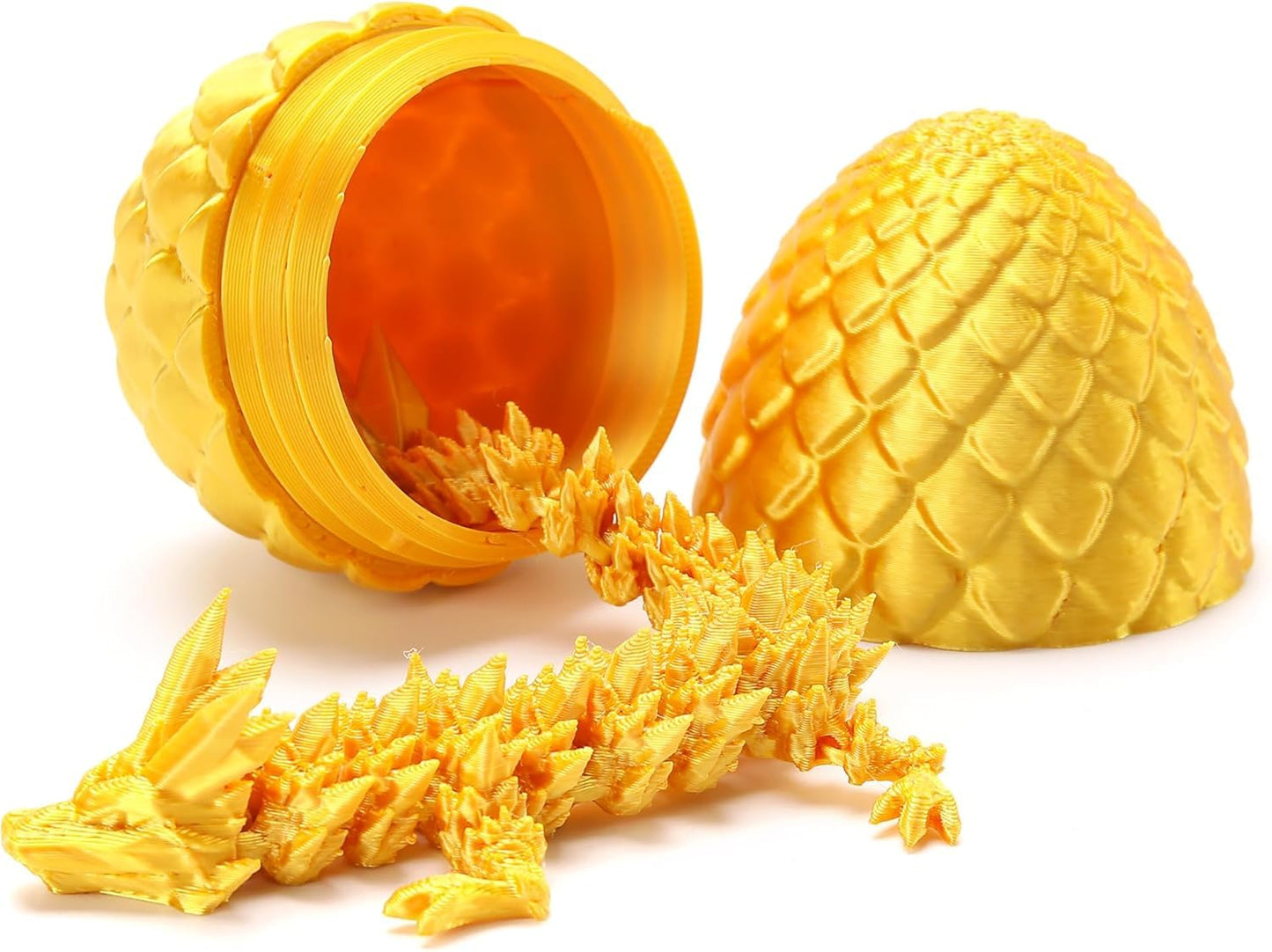 Easter Basket Stufers, 4 Pcs Mini 3D Printed Dragon Eggs With Crystal Dragon Inside, Easter Egg Fillers Easter Gifts For For Chr