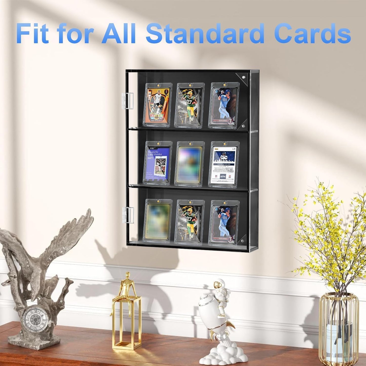 120ct Magnetic Card Holder for Trading Cards 35pt One Card Holder Touch U-V Protection Magnetic Card Case for Baseball Cards Card Protectors Hard Plastic Display Case for Sports Cards Game Cards