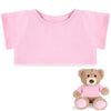 Roundfunny Bear Tee Shirt Fit 14-18Inch Bear Clothes Stuffed Animal Clothes Shirt Basic Stuffed Bears Dolls Shirt, Light Pink