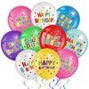 Suilung 45 Pcs Happy Birthday Latex Balloons 12 Inch Colorful Balloons for Birthday Supplies Indoor Outdoor Decorations