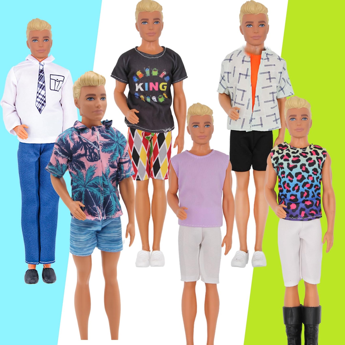 Eutenghao 44Pcs Doll Clothes And Accessories For 12 Inch Boy Dolls Include 27 Different Shirt Jeans Wear Trousers Pants For 12'' Boy Doll Basketball Stands Skateboard Sprots Style Accessories