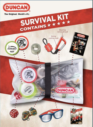 Duncan Yo-Yo Scout Survivor Pack - 2 Yo-Yos, Accessories, Trick Book, Plastic, Model 3610XP, Varied Color