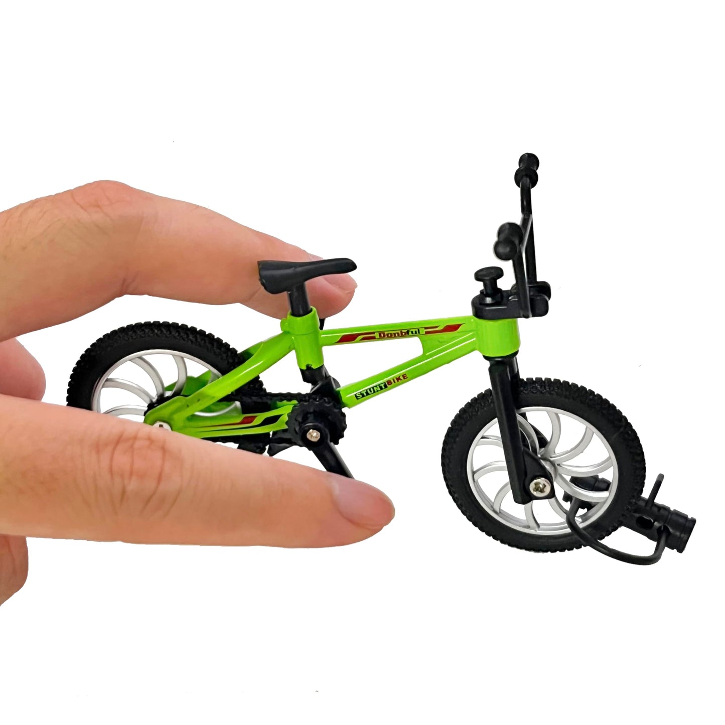 Metal Finger Bike Mountain Bike Toys Functional Kids Finger Bicycle Mini Finger Bmx Set Gift For Kid (Green)