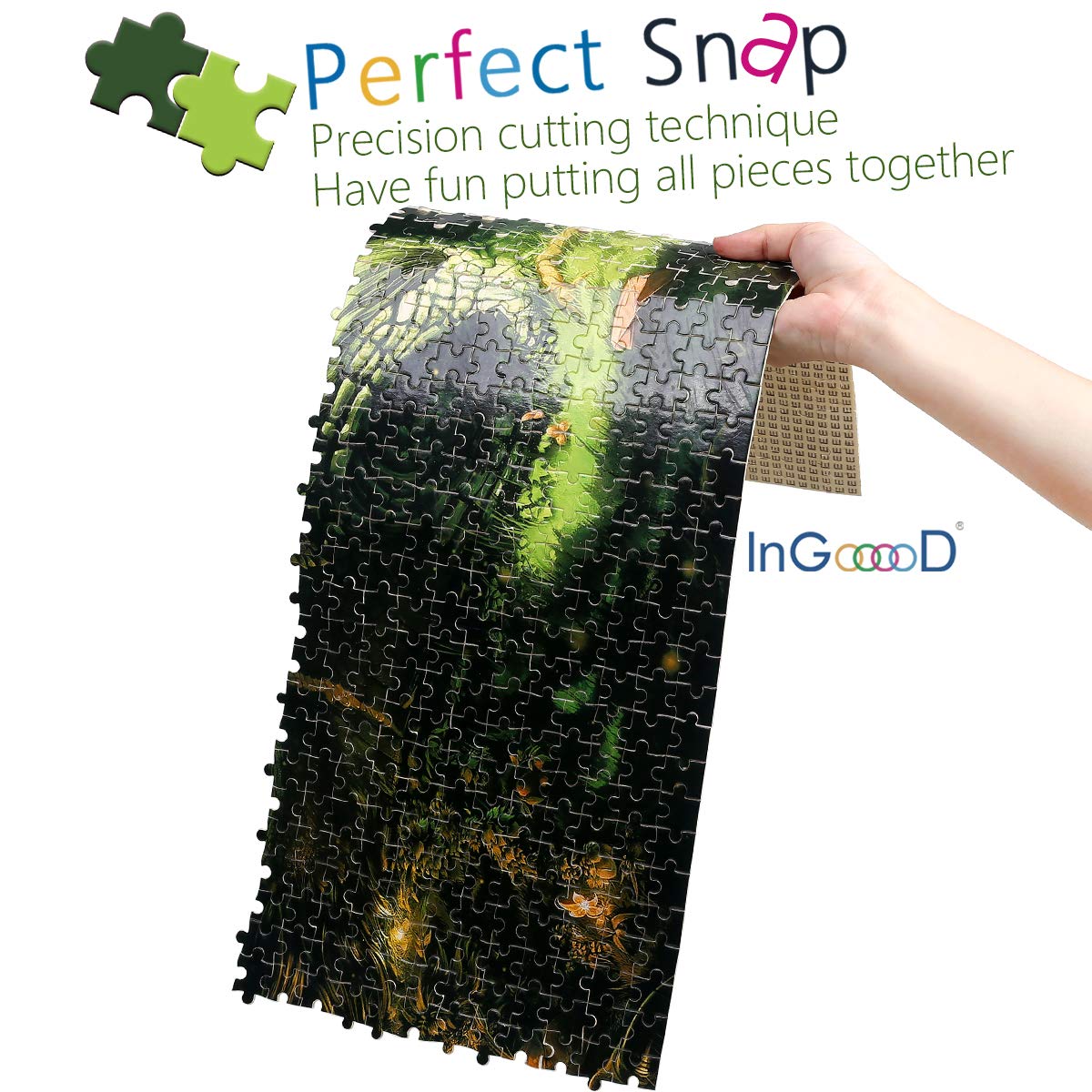 Ingooood- Jigsaw Puzzle 1000 Pieces- Fantasy Series- Anime Dragon_ Ig-0443 Entertainment Wooden Puzzles Toys