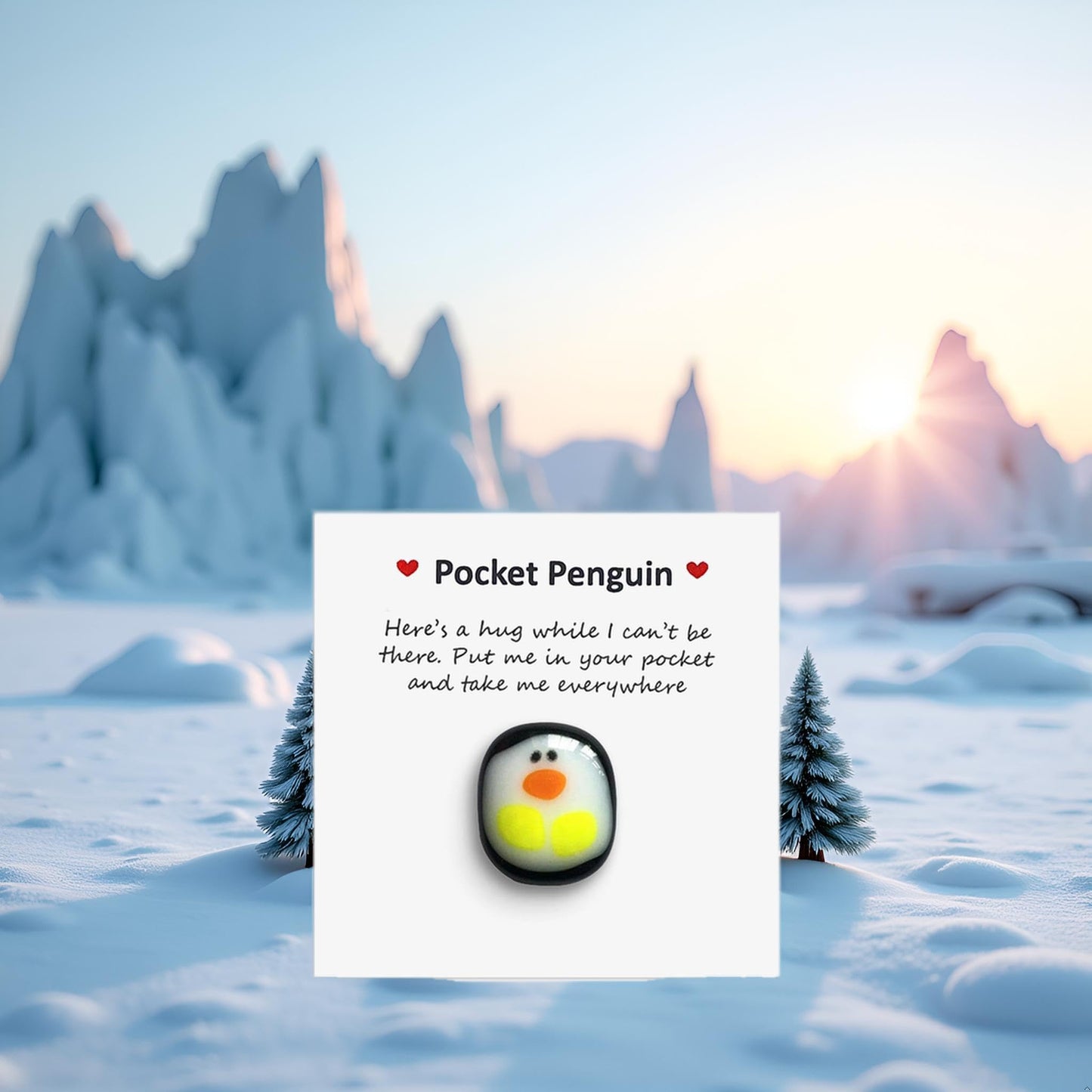 A Little Pocket Penguin Hug,Mini Cute Pocket Penguin Hug Animal Decoration Special Encourage Birthday Wedding Party Valentines P