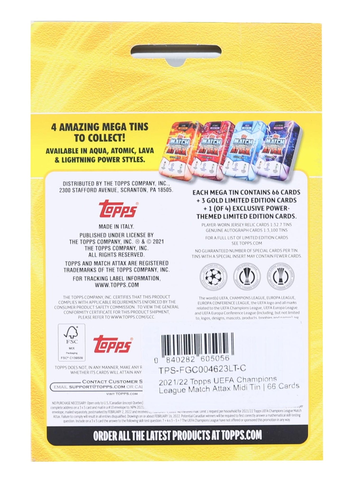 2021/22 Topps Uefa Champions League Match Attax Mega Tin | Lightning
