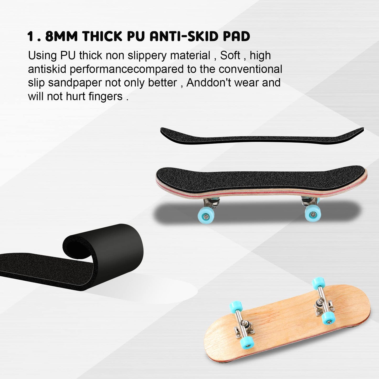 Charniol 2 Pieces Wooden Finger Skateboard Park Mini Finger Skateboard Toy Professional Skateboard Finger Boards With Mini Screws Driver Fingertip Movement Novelty Toys For Teens And Adults