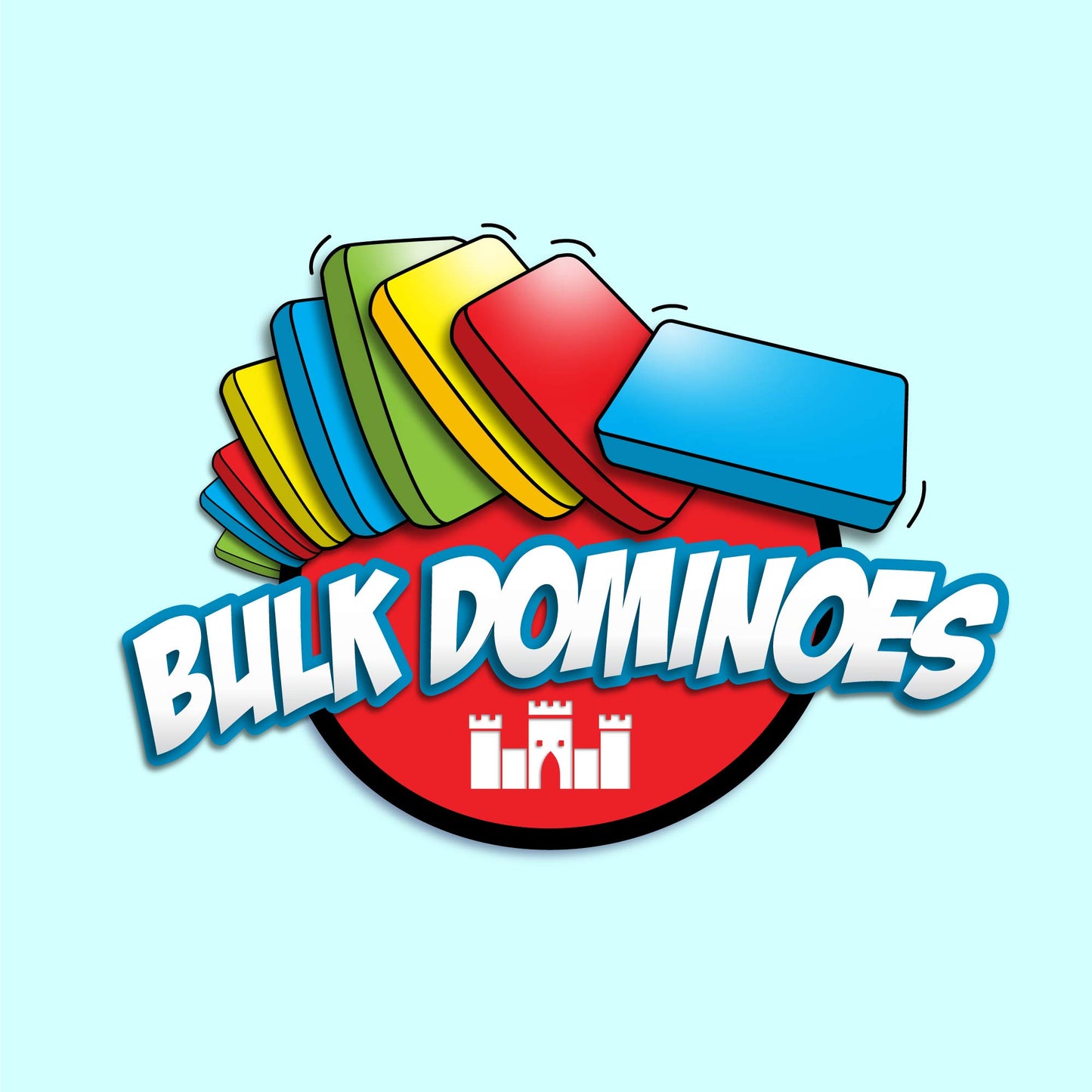 Bulk Dominoes Plastic Bulk 100pcs - Building and Stacking and Chain Reaction Toppling STEAM Toy Blocks for Kids (Clear Red)
