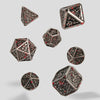 GU BEI TE Metal DND Dice Set,Colorful Dragon Scales DND Dice 7-pcs Metal Polyhedral Dice Set for Dungeons and Dragons RPG MTG Ta