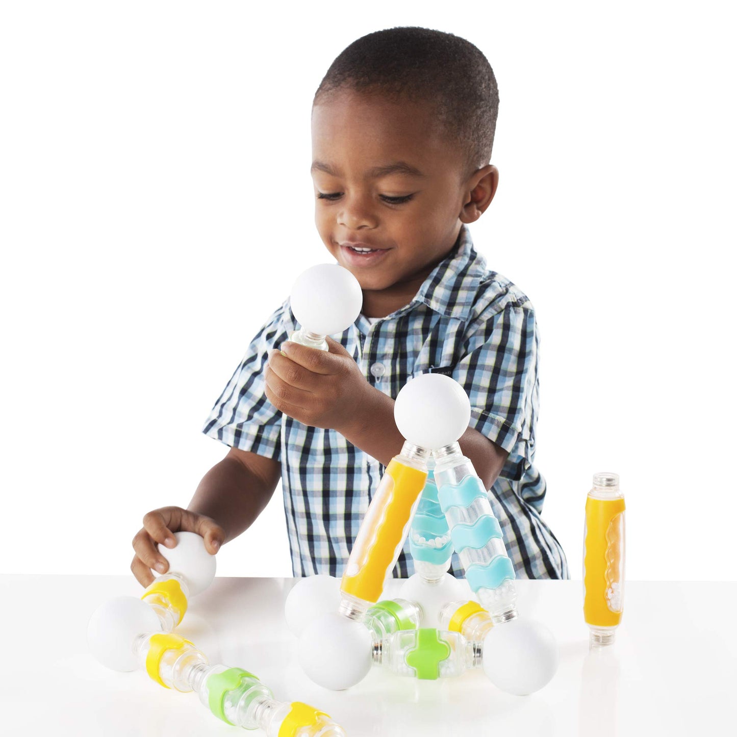 Guidecraft Grippies Shakers - 30 Piece Magnetic Building Set, Sensory Exploration Stem Learning & Educational Toys For Toddlers