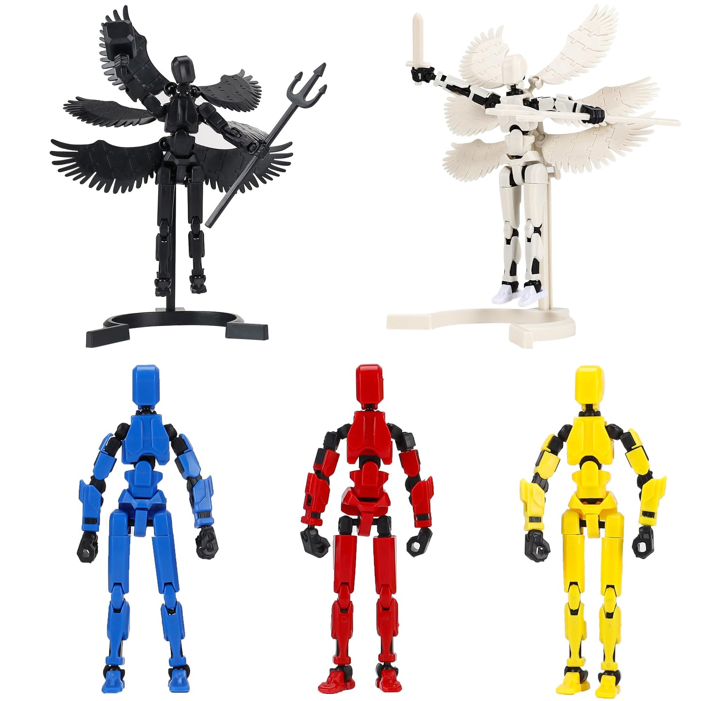 Keggtun T13 Action Figure Set, 3D Printed Multi-Jointed, Titan 13 Action Figures, Multi-Articular Lucky Mobile Robot Nova T-13,