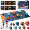 Wooden Solar System Model Board,Kids Solar System,Montessori Planet Toys,Educational Planets Balls,Preschool Learning Puzzle,Spa