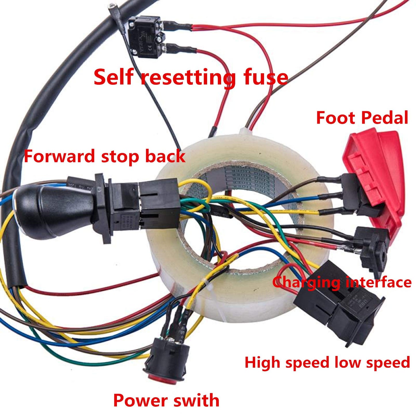 Weelye Children Electric Car Diy Accessories Wires And Gearbox,Self-Made Toy Car Of Parts, For Electric Car Kids Ride On Toys