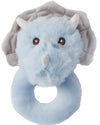 Bearington Lil' Tracer Plush Stuffed Animal Dinosaur Soft Ring Rattle, 5.5 Inch